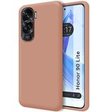 Hoesjes Huawei Hoesjes van vloeibare siliconen ultrazacht voor Huawei Honor 90 Lite 5G, roze