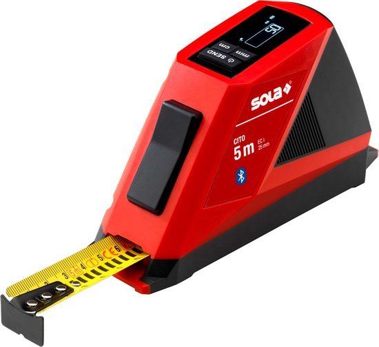 SOLA CITO Serie - Digitale Oprolbare Meetband - 5m - Bluetooth - Verlicht Display