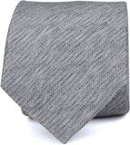 Suitable Stropdas Zijde Grijs K82-1 - Melange - Heren das