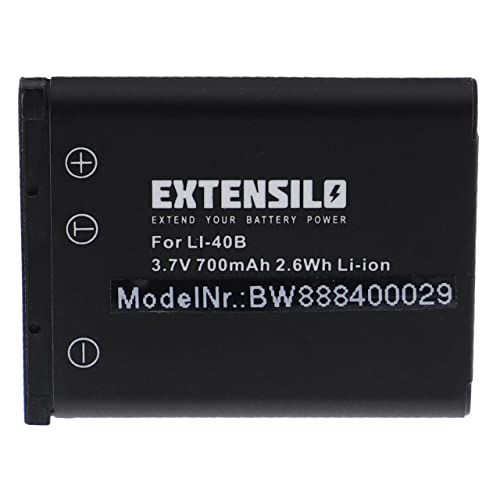 EXTENSILO 1 x accu compatibel met Rollei X-8 Sports, XS-8, XS-10, RCP-7325XS camera (700 mAh, 3,7 V, Li-Ion)