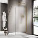 FortiFura Galeria Inloopdouche - 110x200cm - Mat Glas - Geborsteld Messing (Goud)