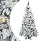 vidaXL Kunstmatige Inklapbare Kerstboom met 300 LED Wit 240 cm PE en PVC