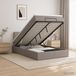 Maison Exclusive Lit Ottoman exclusif avec matelas et tête de lit taupe, dimensions 120 x 190 cm, revêtement en tissu