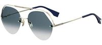 Fendi Lunettes de soleil pour femmes, modèle FF 0326/S, couleur argent/gris