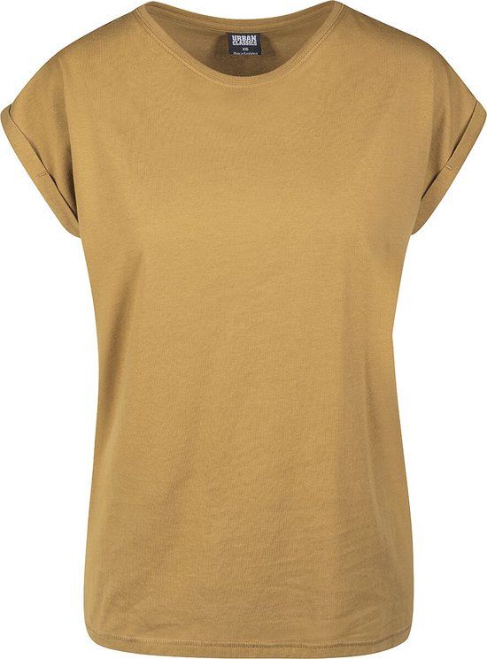Urban Classics Extended Shoulder Tee Dames T-shirt - zand - M