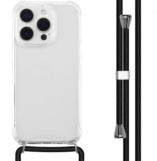 imoshion Hoesje - Geschikt voor Apple iPhone 16 Pro Max - Backcover met koord - Zwart