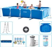 Intex Rechthoekig Frame Zwembad - 450 x 220 x 84 cm - Blauw