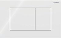 Geberit Sigma 40 Krukplaat, vierkant, glanzend, wit, glas, voor Sigma spoelbak 8 cm (UP720) en 12 cm (UP320)