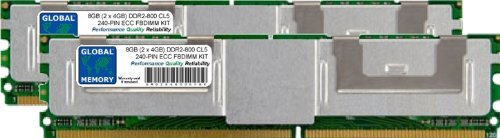 GLOBAL MEMORY 8GB (2 x 4GB) DDR2 800MHz PC2-6400 240-PIN ECC VOLLEDIG GEBUFFERD DIMM (FBDIMM) GEHEUGEN RAM KIT VOOR XSERVE (VROEG 2008)