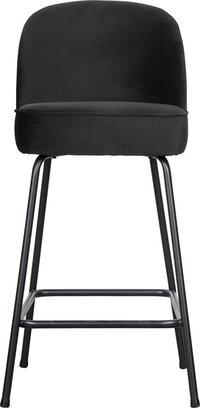 BePureHome Vogue Barstoel - Velvet - Zwart - 89x50x55 cm