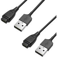 Phonillico® Oplader compatibel met Coros Pace 3 / Pace 2 / Apex 2 / Apex 2 Pro / Vertix 2 / Apex Pro / Vertix [Pack van 2] USB-kabel 1 meter Vervangingsadapter Charge Watch