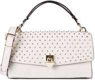 GUESS Patsie Top Handle Flap Bag Cream White crème