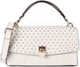 GUESS Patsie Top Handle Flap Bag Cream White crème
