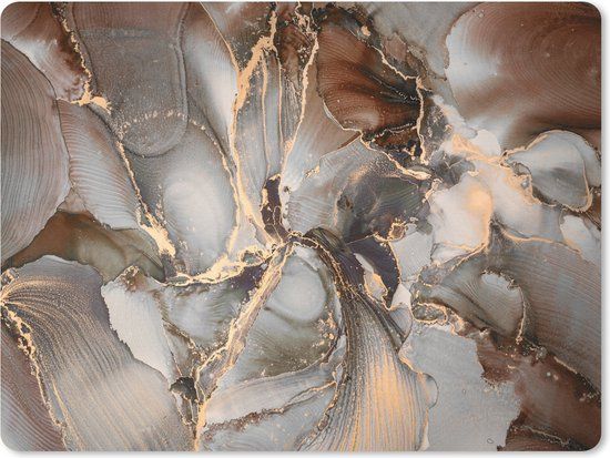MousePadParadise Marmerlook Mousepad - 40x30cm - Goud