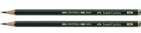 Faber-Castell b-9000-hb-2 - blister Con2 matite di graphite, Graazione Castell 9000 HB, 2 Pezzi