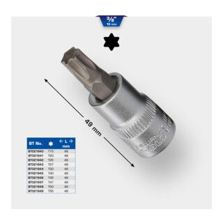 Brilliant Tools 3/8" Torx Bit Socket, T20 - 1 Piece