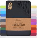 NatureMark Microvezel hoeslaken 140x200cm Zwart