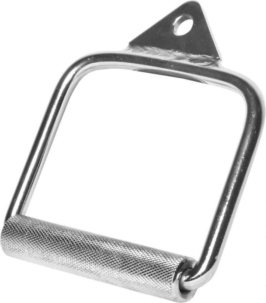 Gorilla Sports Enkele lat pulley handgreep (13 cm) - Zwart - Staal