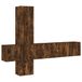 vidaXL 5-delige TV-wandmeubelset, bewerkt hout, gerookt eikenkleurig