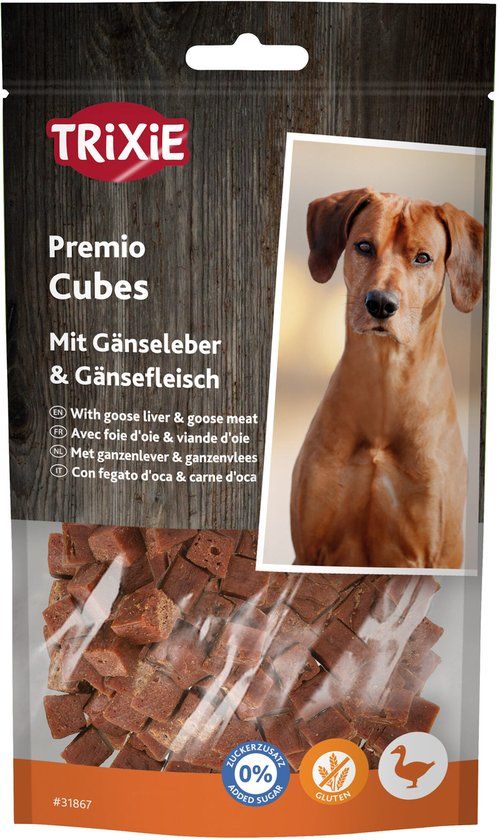 Trixie Premio Ganzenlever Blokjes - 100 Gr