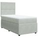 vidaXL Boxspring met matras, fluweel, lichtgrijs, 90x200 cm