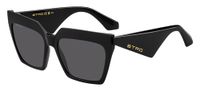 Etro 0001/s Lunettes de soleil femme noir surdimensionnée gris 58mm