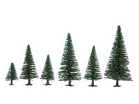 Noch 26821 - modeltannen, 50 stuks, 5-14 cm hoog
