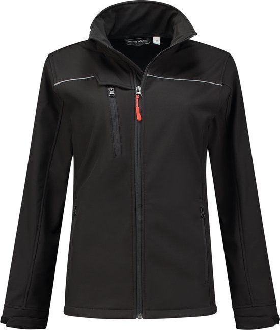 WorkWoman® 25261 Softshell Dames Zwart 2XL