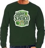 Bellatio Decorations Shoppartners Bv Happy St. Patrick's Day Sweater Groen - Heren - Maat S
