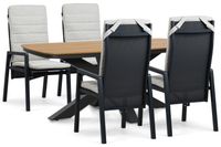 Lifestyle Garden Furniture Lifestyle Lifestyle Vivaro/Camila 180x100 cm dining tuinset 5-delig