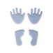 Rayher wasmotief babyvoetjes/-handen, ca. 1,5 cm, zakje 2 babyhanden van was en 2 babyvoeten van was, kaarsen versieren, versierwas, wasmotief voor kaarsen, lichtblauw