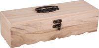 Rayher hobby materialen Rayher hobby Houten kistje met sluiting en deksel - 29 x 9 x 8 cm - Lichtbruin
