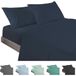 ECOMMERC3 Beddengoedset, 3-delig, voor bedden met 135 cm, gemaakt in Spanje, beddengoed met hoeslaken, dekbedovertrek en 1 kussensloop, marineblauw, extra zacht en licht