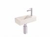 Saniclass Fuente Fonteinset - 40x22x10cm - solid surface off-white - afvoerplug - fonteinkraan - sifon - chroom