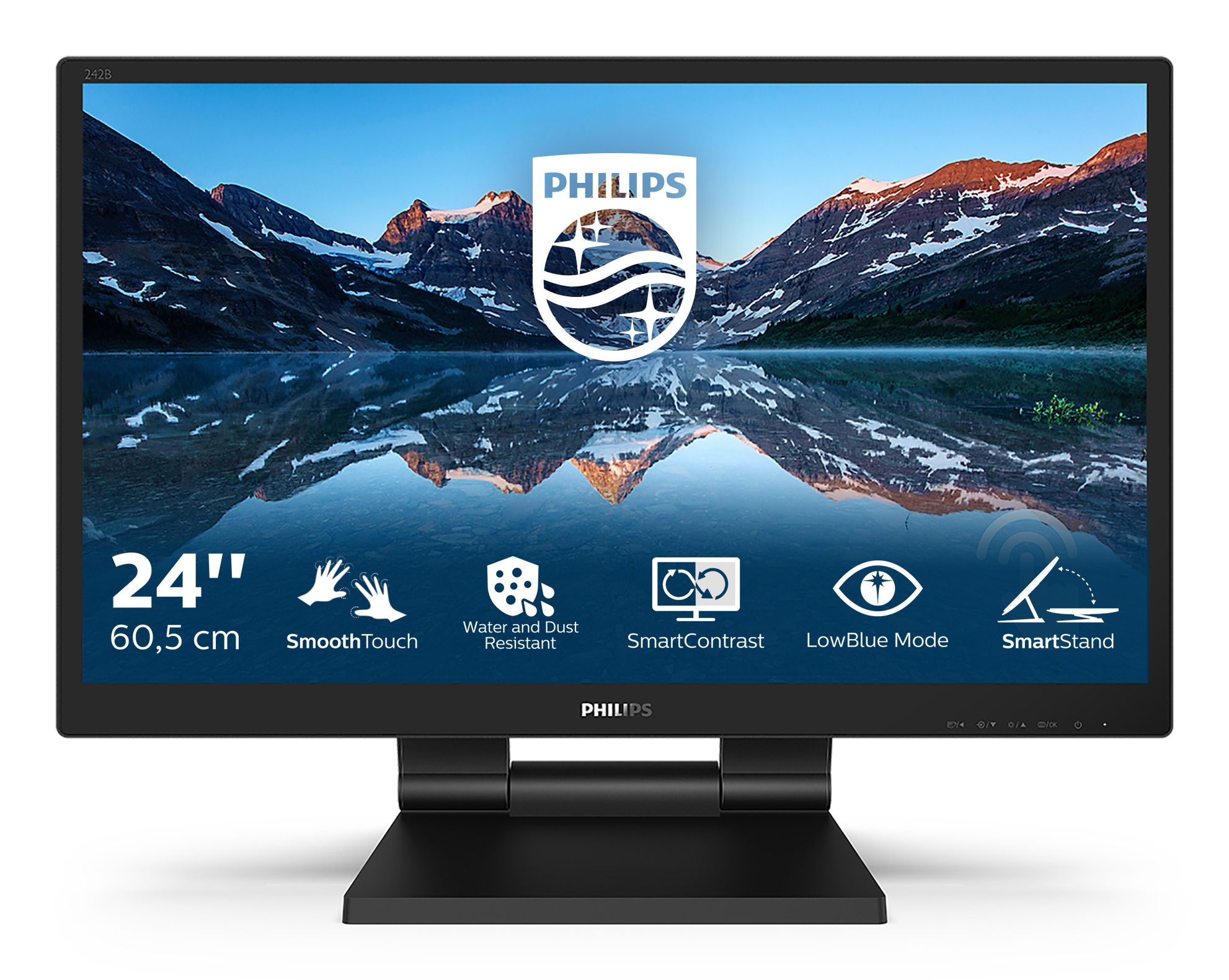 Philips 242B9T/00 - 24" LED Monitor - Full HD, IPS, 75Hz, USB Hub