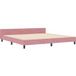 Lit Double Rose 200 x 200 cm Velours