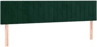 vidaXL Hoofdbord 200x5x78/88 cm fluweel donkergroen