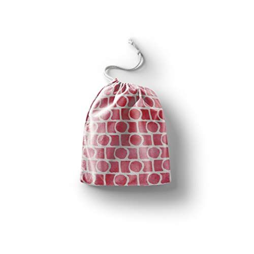 Bonamaison Bedrukte katoenen tas met trekkoord - 20 x 30 cm
