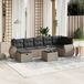 Maison Exclusive - Ensemble de meubles de jardin 8 pièces avec canapé et coussins, gris, en polyrotin