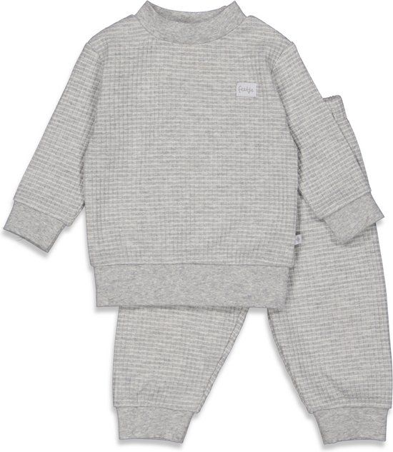 Feetje Wafel Pyjama - Maat 74 - Grijs Melange