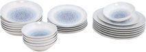 Merkloos / Sans marque Asir - Dinerset - eetset - servies - 24 Stuks - Blauw & Wit - Vaatwasmachinebestendig