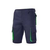 Velilla Bermuda met meerdere zakken, Polyester, Herfst/Winter, marineblauw/limoen, Maat 50