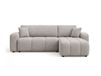 Canapé d'angle réversible convertible 4 places en tissu gris clair