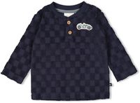 Feetje Let's Go! Longsleeve ruit badstof Marine - Maat 62