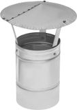 KOTARBAU® Schoorsteenkap, Verzinkt Staal, 130 mm, Zilver