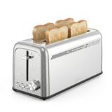Nilson Life NTS2R15000X Broodrooster met dubbele sleuf, 1500 W, 7 bruiningsniveaus, handmatige bediening, timer, ontdooien, opwarmen en afbreken, uitneembare kruimellade, eenvoudige reiniging