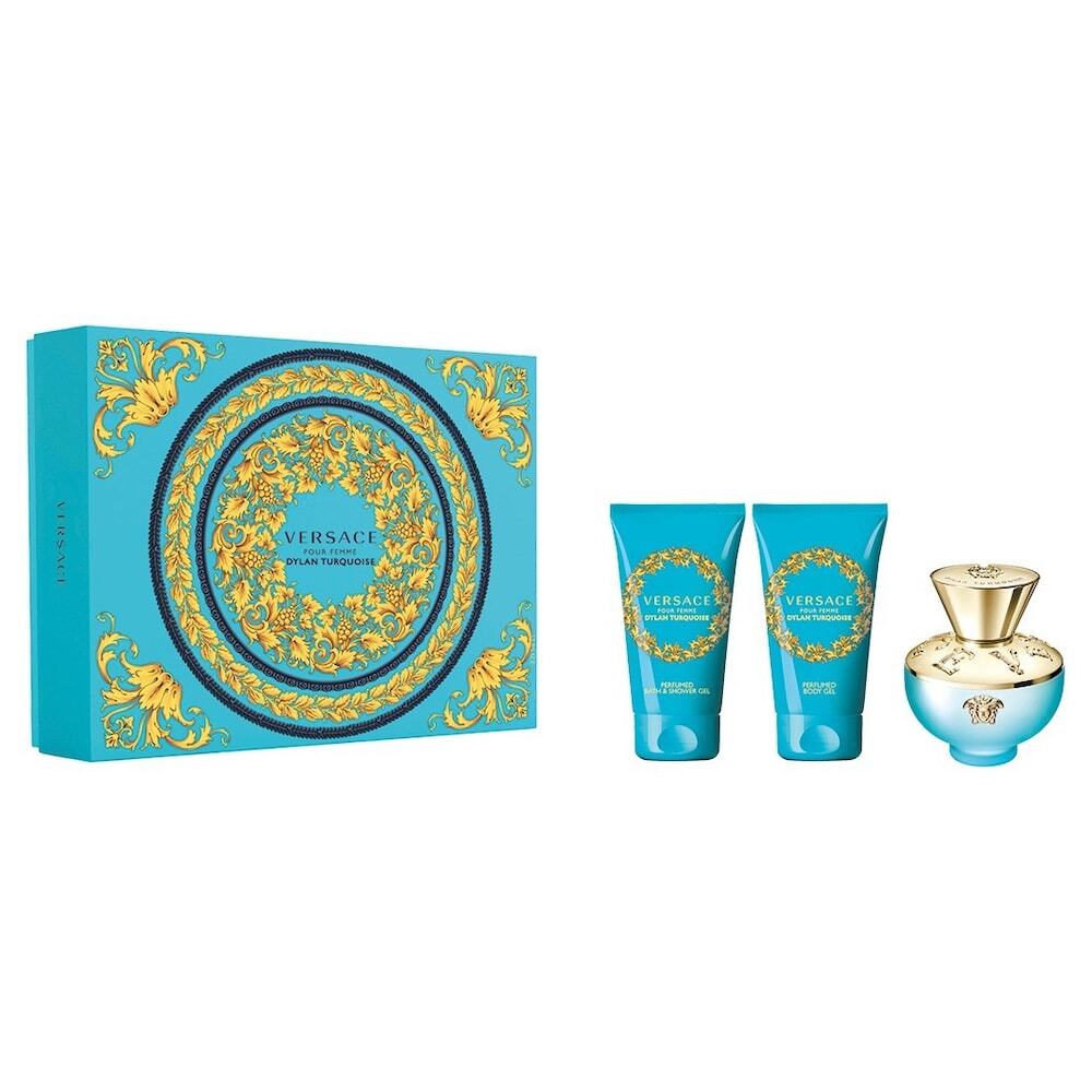 Versace Dylan Turquoise giftset Eau de Toilette 50ml + Bath&Showergel 50ml + Bodylotion 50ml Cadeauset