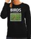 Bellatio Decorations Shoppartners Bv Dieren foto sweater Grutto - zwart - dames - birds of the world - cadeau trui vogels liefhebber XL