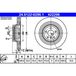 ATE Lot De 2 Disques De Frein 24.0122-0296.1 Mercedes-benz 166 423 02 12