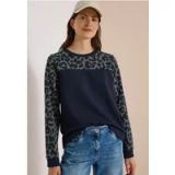 cecil Sweatshirt met kleurblokken en luipaardprintdetails